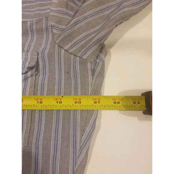 Levi's Vintage Cowboys Tailor Western Shirt Pearl Snap Single Stitch Striped 70s - Picture 5 of 8